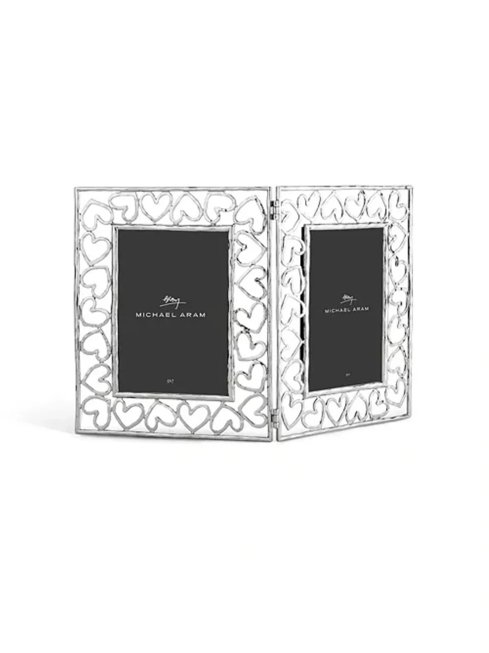 Michael Aram Silver Double Heart Frame